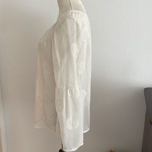 Romantic pretty , bell sleeve , blouse in cream